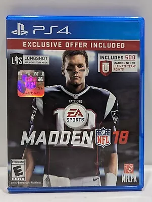 Madden 18 Exclusive Offer Sony PlayStation 4 PS4 NFL Tom Brady Football Game • $5.95