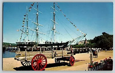 Postcard Mystic Seaport Maritime Museum  Whaler Charles W. Morgan Mystic CT • $4.45