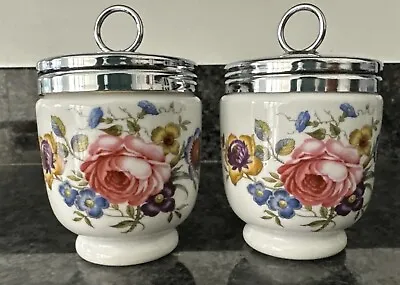 Royal Worcester Bournemouth 2 King Size Egg Coddlers . VGC • £43