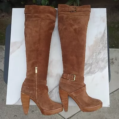 Michael Kors Over The Knee Thigh High Heel Engineer  Boots Women's Size 8 M • $40