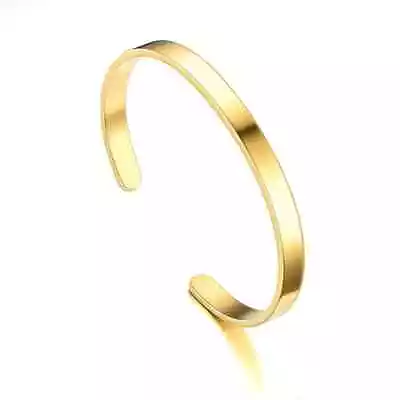 Men's Fashion Jewelry Gold Silver Or Black Cuff Stainless Steel Bracelet 1-248 • $11.20