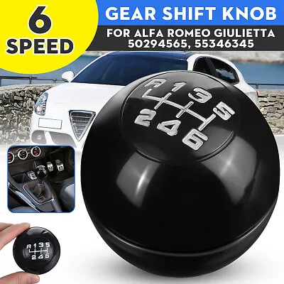 For Alfa Romeo Giulietta 2010-2018 6 Speed Gear Stick Shift Knob Lever Black • $29.47