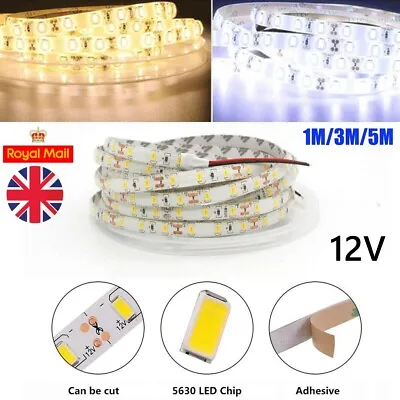 LED Strip Light 12V Waterproof 5630SMD TV Backlight Flexible Kitchen In Outdoor • £3.27