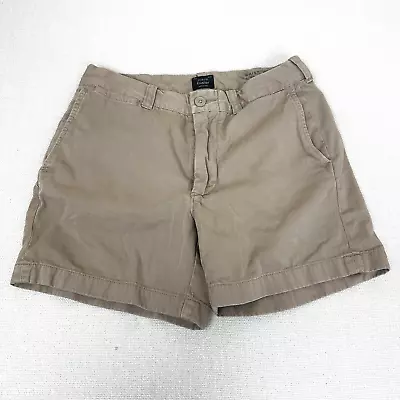 J Crew 'Stanton Cotton Twill' Tan Khaki Shorts Womens Size 29 5  Inseam • $5.98