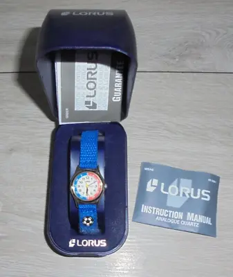Lorus Boys Watch Football Design To & Past Learn The Time Starter Watch - Boxed • £11.99