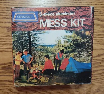 Vintage Camping Safesport Aluminum 5 Piece Cook Set Mess Kit  • $9.99