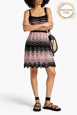 RRP €695 M MISSONI A-Line Dress IT40 US4 UK8 S Open Knit Strappy Made In Italy • £10.50