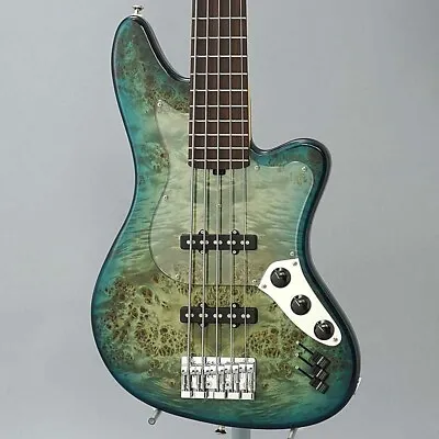 New L.E.H. Guitars The Offset 5 (Cottonwood Burl Top Peacock Blue Burst) 747093 • $7471.87