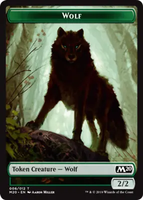 Wolf Token - Core Set 2020 - Magic The Gathering - MTG • £0.99