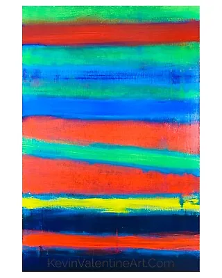 Contemporary Colorful Abstract Painterly Maximalist Acrylic On Canvas Painting • $250