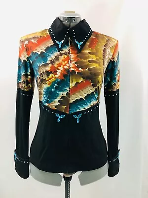 Medium Western Show Pleasure Rail Shirt Jacket Clothes Showmanship Horsemanship • $69.98