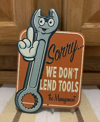 Don’t Lend Tools Metal Sign Vintage Style Wall Decor Management Parts Garage Gas • $30