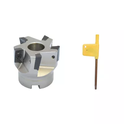 $77.99 • Buy 2 X3/4  90 Degree Indexable Face Mill Cutter Use APMT APKT CNC Machining Inserts