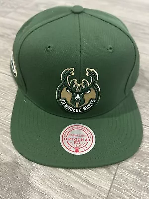 Milwaukee Bucks Mitchell & Ness  SnapBack Adjustable Hat Green Color • $26.99