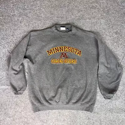 Minnesota Gophers Mens Sweatshirt Extra Large Gray Pullover Crew Neck Sweater • $24.98