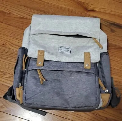 Eddie Bauer Backpack Women's Heather Gray Cascade Outdoor Hiking Diaper Bag • $16.95