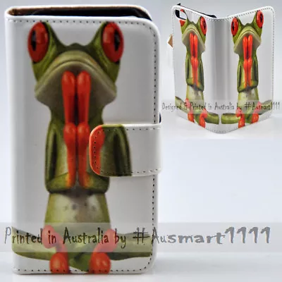 $13.98 • Buy For Sony Xperia Series - Frog Yoga Theme Print Wallet Mobile Phone Case Cover
