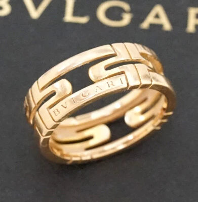 $1155.20 • Buy BVLGARI Bulgari Parentesi Openwork Band Ring Size US8.75 18k Rose Gold 750 Auth