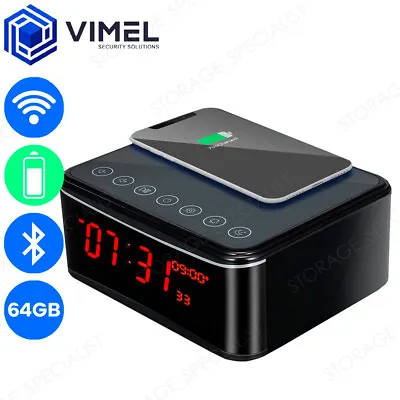 Wireless WIFI 64GB Charging Station Alarm Security Camera Spy Hidden • $259