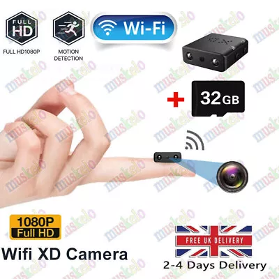 Mini Surveillance Camera Wifi Micro IP Home Security Cam HD 1080P Night Vision • £17.55