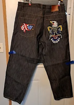 HIP HOP Vintage Ed Hardy By C. Audigier Denim Jeans Lot 2007 Men’s 40×32 W/TAGS • $119.99