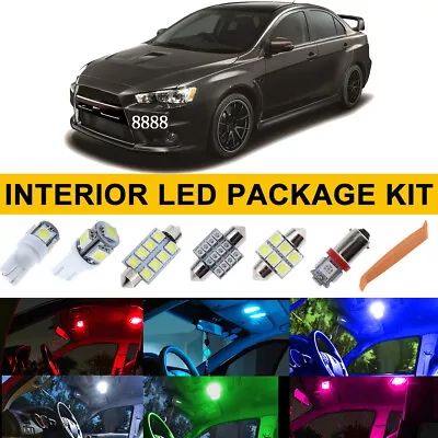 6PCS LED Interior Lights Bulbs Package Kit For Mitsubishi Lancer Evo X 2008-2015 • $10.99