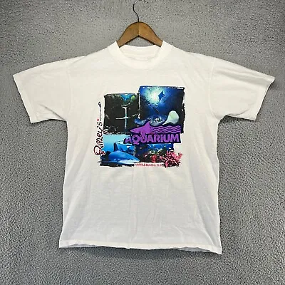 Vintage Ripleys Aquarium Shirt Men's Medium White Myrtle Beach SC Graphic 90s • $13.18