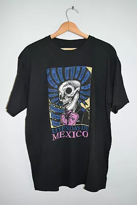 PACHUCO Mens Black T-Shirt - Calavera Leyendas De Mexico Sz L • $14.95