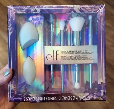 E.l.f. Snow Globe Blend & Brush Set Holiday Makeup Brush Set 6 Piece Set NEW • $13.20