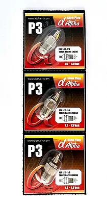 Glow Plug P3 Turbo Hot Off-Road Nitro Alpha Plus - Pack Of 3 - .21 .28 Lutz RC • $32.99