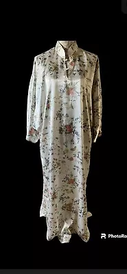 Vintage Barbizon Long Satin Nightgown / Medium / Floral /Made In Philippines 70s • $22.99