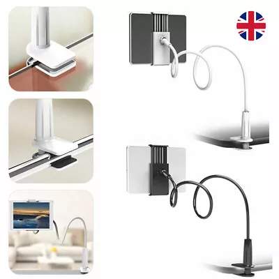 Flexible Arm 360º Bed Desk Gooseneck Lazy Stand Holder Mount For IPad Phone New • £7.29