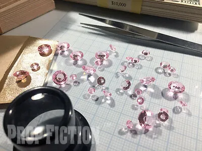 Movie Prop Pink Diamond Set - Film Prop Faux / Fake Pink Diamond / Display Gems • $6