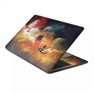 Skin Decal Wrap For MacBook Pro 13  Retina Touch  Orange Red Blue Galaxy Boat • $15.98