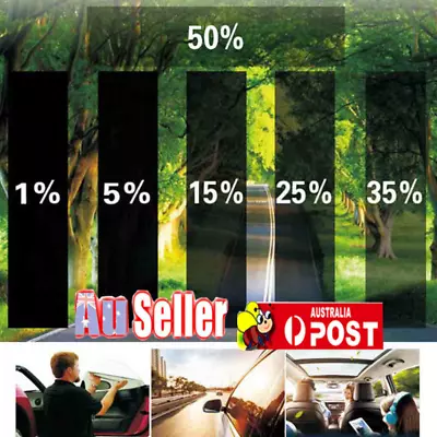 $5.99 • Buy VLT Window Tint Film Black Roll 1/5/15/30/35% 50cm X 6m Car Auto House Home AU