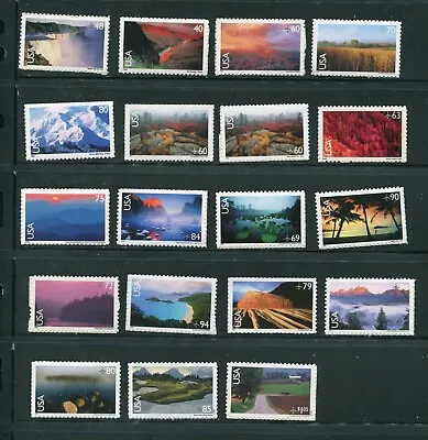 C133 - C150 C138b Scenic American Landscapes 19 Air Mail Stamps MNH • $30