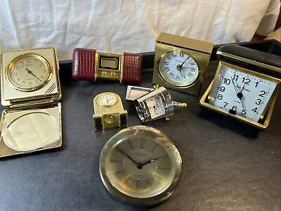 Vintage Lot Of 7 Untested Travel Clocks Tiffany & Co Seth Thomas Seiko More • $19.99