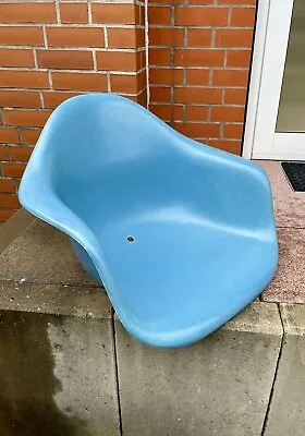 Eames Herman Miller Fiberglass Armchair Seat Bowl Vitra Light Blue Gfk Cobal • £572.18