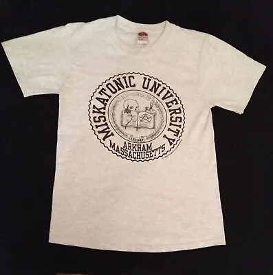 VTG Miskatonic University Gray Short Sleeve Shirt (Small) • $12