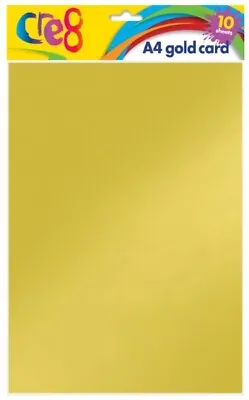 Cre8 A4 Gold Card 200gsm 10shts • £2.99
