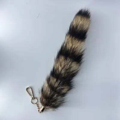 2pcs/5pcs/10pcs -10 Real Natural American Raccoon Fur Tail Keychain Bag Pendant • $6.98