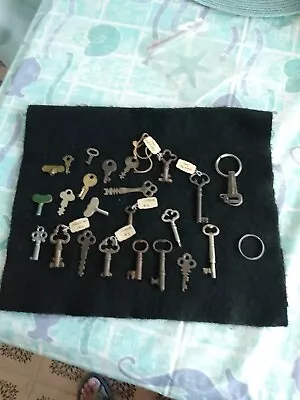 LOT OF 20+ Antique Clock Skeleton Cabinet Barrel Keys Signed Stamford Yale Towne • $39.99