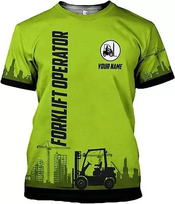 Personalized Name Forklift Operator 3D Shirt Forklift Certified Shirt Forklift • $23.99