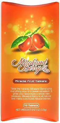 Miraland Berry Miracle Fruit Tablet Turns Sour Foods To Sweet 10 Count • $13.50