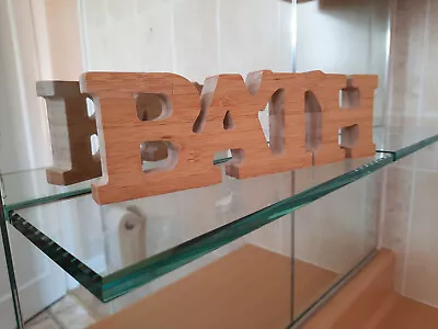 £2.50 • Buy  Bath  Word Ornament For Your Bathroom, Very Good Condition,wood Effect.