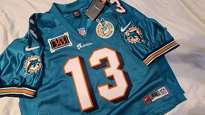Dan Marino Miami Dolphins Record Breaking For TDs Nike Authentic Jersey Size 52 • $350