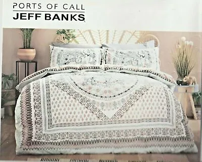 £28.11 • Buy Jeff Banks Duvet Set Jaipur Indian Style Print Ports Of Call Incl 2 Pillowcases