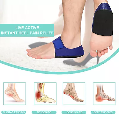 Heel Cups Protectors Pads Plantar Fasciitis Arch Wrap Support Foot Pain Relief • $10.99