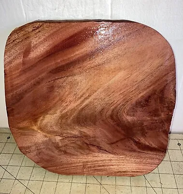One Piece Hawaiian African Mahogany Wood  10 1/4  X  10 1/2  X 7/8  (#979) • $33