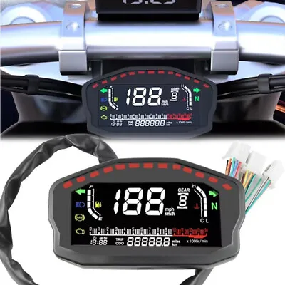 Motorcycle Portable Display Panel Digital Speedometer LCD Odometer Instrument • $43.60